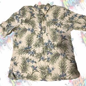 Vintage Reyn Spooner Green and Blue Tropical Shirt
